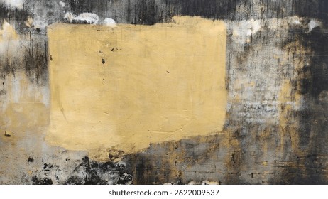 Aged wall surface with eroded texture resembling abstract contemporary art. Organic shapes and raw material perfect for creative backgrounds or design inspiration.
