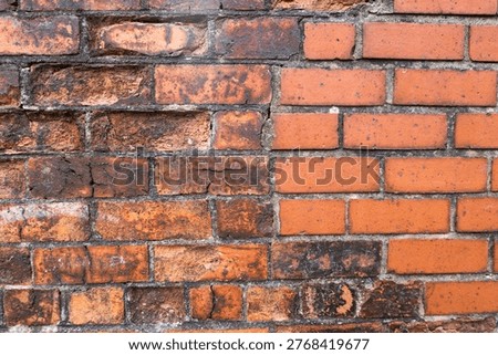 Aged wall textures with brick plaster and sstone details. Language of surfcaces. Integragtion concept. Architectural charcacter. set of 5 images