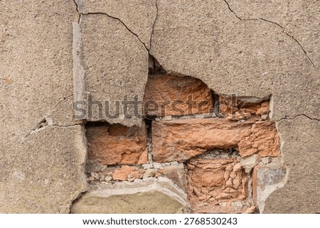 Aged wall textures with brick plaster and sstone details. Language of surfcaces. Integragtion concept. Architectural charcacter. set of 5 images