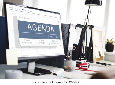 Agenda Appointment Plan Program Timetable Concept