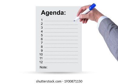 Agenda Of A Meeting With Few Items