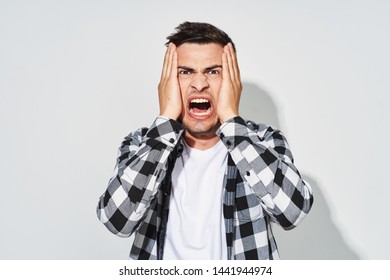 Aggressive Man His Mouth Wide Open Stock Photo 1441944974 | Shutterstock