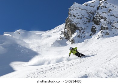 Aggressive powder skiing - 3