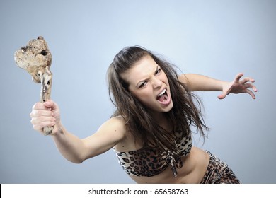 Aggressive Primitive Woman Fighting