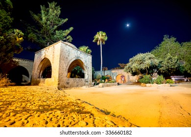 Agia Napa Napa Monastery At Night. Famagusta District, Cyprus.