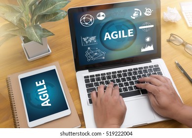 AGILE Agility Nimble Quick Fast Concept , , Set Of Performance 