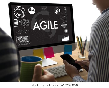 AGILE Agility Nimble Quick Fast Concept Businessman Working