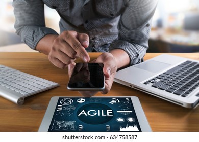 AGILE Agility Nimble Quick Fast Concept Businessman Working