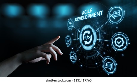 Agile Software Development Business Internet Techology Concept.