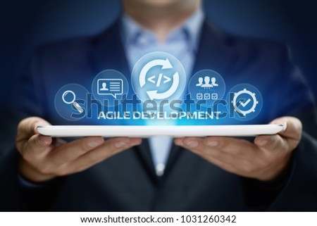 Agile Software Development Business Internet Techology Concept.