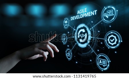 Agile Software Development Business Internet Techology Concept.