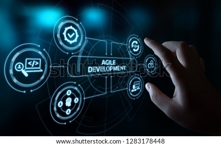 Agile Software Development Business Internet Techology Concept.