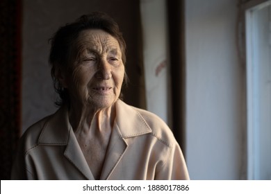 Aging Process - Very Old Senior Women Smiling Face