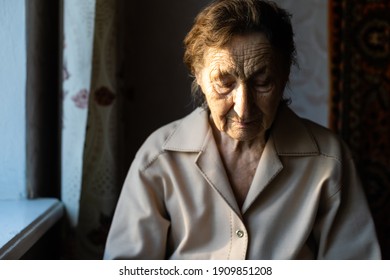 Aging Process - Very Old Senior Women Smiling Face