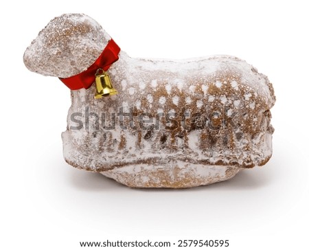 Agneau Pascal cake, a sweet for Easter from Alsace, France.
