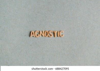 Agnostic Word With Pasta Letters