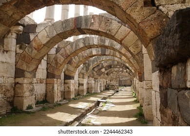 The Agora of Smyrna, known as the "Roman Agora", is the main archaeological site being excavated in the ancient city of Smyrna, present-day Izmir - Shutterstock ID 2244462343