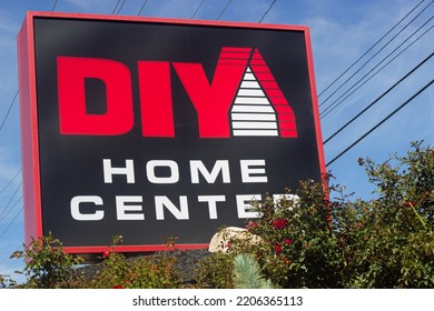 Agoura Hills, CA USA Sept 23 2022: DIY Home Center Hardware Store Similar To A Home Depot Or Lowes Store But Smaller Chain For Home Projects And Lumber Market. Great Garden Flowers And Home Supplies