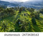 Agricultural landscape of Sidemen, in Karangasem Regency, Bali, Indonesia