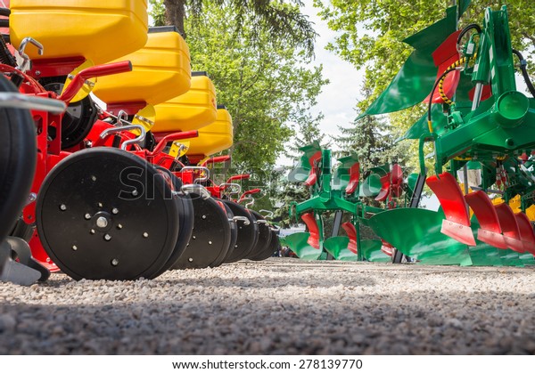 Agricultural machinery in\
agricultural fair