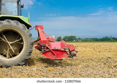 agricultural machinery on farmland - Shutterstock ID 110837066
