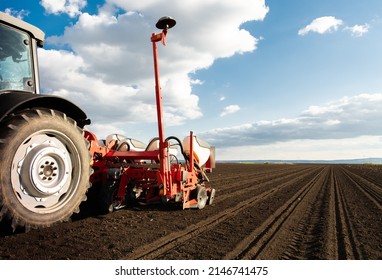 Agricultural Machinery - Tractor And Seeder For Sowing Corn