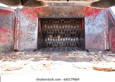 Agricultural Machinery, Wood Shredder Close Up