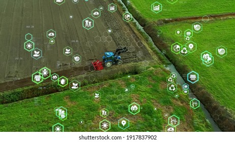 Agriculture technology concept. Agritech. Environmental technology. Sustainable Development Goals,