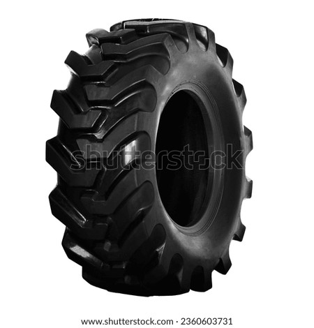 Agriculture tire , Tractor tire isolated on white background.