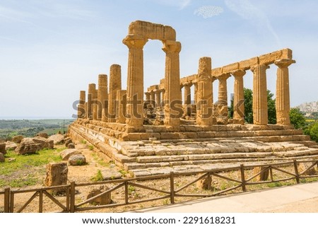 Agrigento is the Italian Capital of Culture 2025. Temple of Juno in Valley of the Temples, Agrigento , Sicily (Italy)