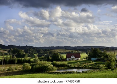 Agritourism, Village In North Poland, Baltic Country