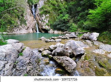 Agura Waterfalls In Sochi National Park, Russia