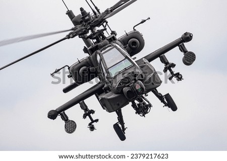 AH-64D Apache helicopter in flight