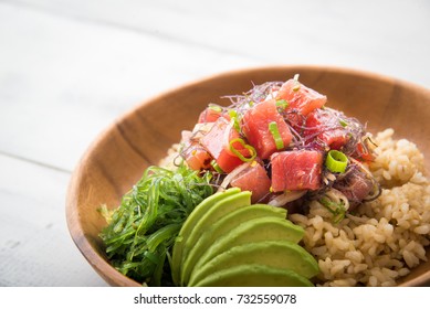 Ahi Poke Bowl On Brown Rice