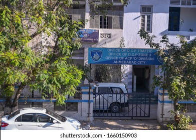 Ahmedabad, Gujarat / India - February 20, 2020 : Indian Ahmadabad City Traffic Police Office