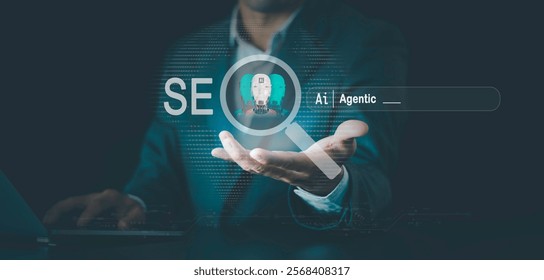 Ai Agentic SEO search engine generative artificial intelligence robotic processes automation data analysis technologies machine learning language processing to enable it to rank in search engines