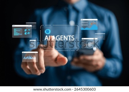 AI agents assist in visualizing data dashboards, managing reports, and evaluating analytics through real-time smart technology for finance and business growth applications.