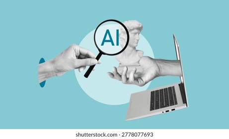 AI Art Authentication, Artificial Intelligence Analysis, Digital Creativity, Machine Learning, Art Verification, Online Research, Creative Technology and Innovation Concept - Powered by Shutterstock - Get 15% off with code: PIKWIZARD15