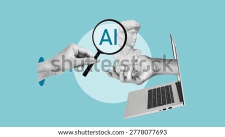 AI Art Authentication, Artificial Intelligence Analysis, Digital Creativity, Machine Learning, Art Verification, Online Research, Creative Technology and Innovation Concept