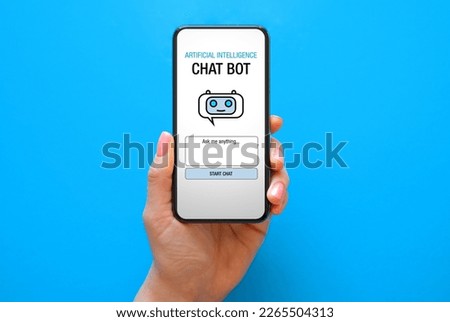 AI (artificial intelligence) chat bot app on mobile phone