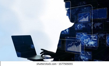 AI (Artificial Intelligence) concept. Communication network.