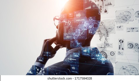 AI (Artificial Intelligence) concept. Deep learning. GUI (Graphical User Interface). - Shutterstock ID 1717584028