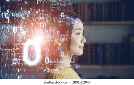 AI (Artificial Intelligence) concept. Deep learning. Digital transformation.