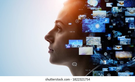AI (Artificial Intelligence) concept. Deep learning. Visual contents. - Shutterstock ID 1822321754
