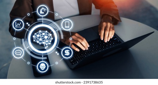 AI (Artificial Intelligence) concept. Deep learning. IoT (Internet of Things). ICT (Information Communication Technology). - Powered by Shutterstock - Get 15% off with code: PIKWIZARD15