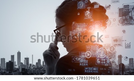 AI (Artificial Intelligence) concept. Deep learning. IoT (Internet of Things). ICT (Information Communication Technology). Stock photo © 