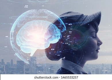 AI (Artificial Intelligence) concept. Education concept.