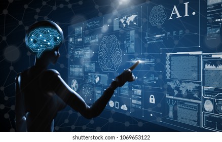 AI, Artificial intelligence conceptual of next generation technology