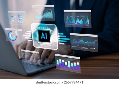 AI Artificial intelligence for data analytics. Using advanced machine learning algorithms, AI provides predictive insights to improve marketing strategies and sales performance.