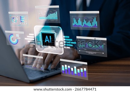 AI Artificial intelligence for data analytics. Using advanced machine learning algorithms, AI provides predictive insights to improve marketing strategies and sales performance.